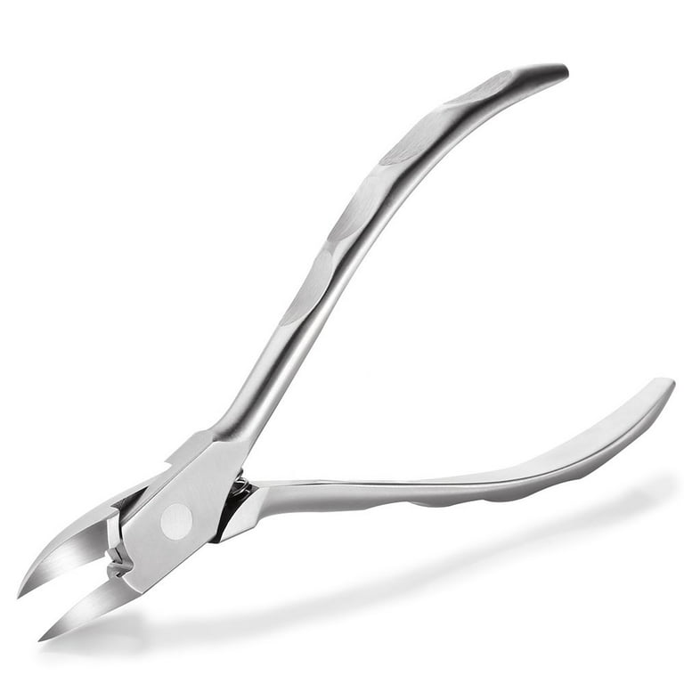 Bezox Heavy Duty Podiatrist Toenail Clippers for Thick and Ingrown Nails, Stainless Steel Toe Nail Cutter, Size: Large, Silver