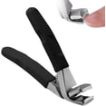 thumbnail image 1 of Toenail Clippers for Seniors, Angled Head Nail Clippers for Men Women, Wide Jaw Opening Anti-Splash Toe Nail Clippers for Thick Nails for Seniors Long Handle Nail Cutter (Black), 1 of 8
