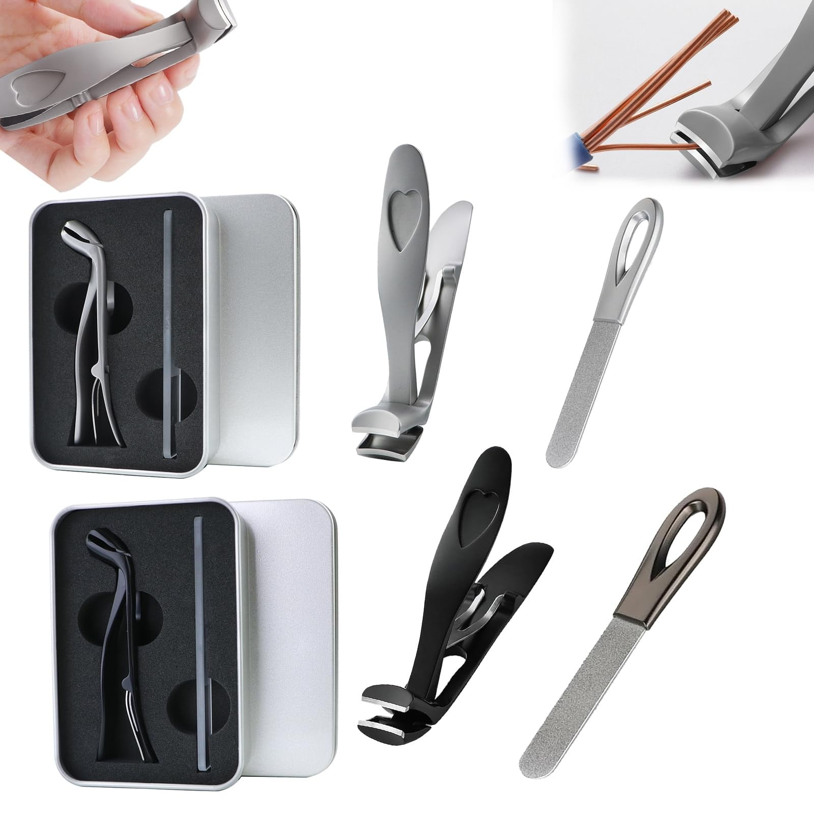 Toenail Clippers for Seniors Thick Toenails, 2024 Upgrade Angled Head