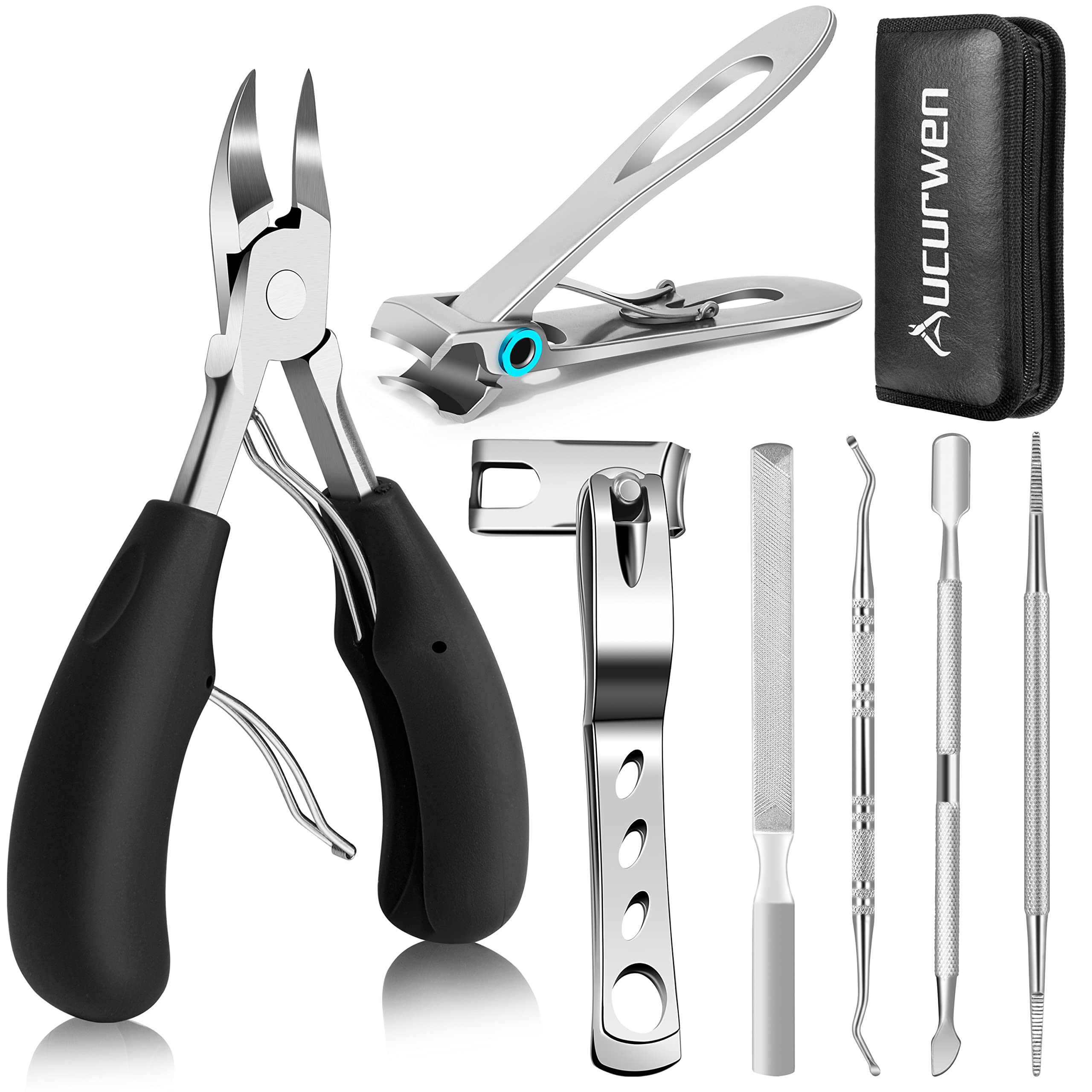 Toenail Clippers for Seniors Thick Toenails, Aucurwen Heavy Duty Toe