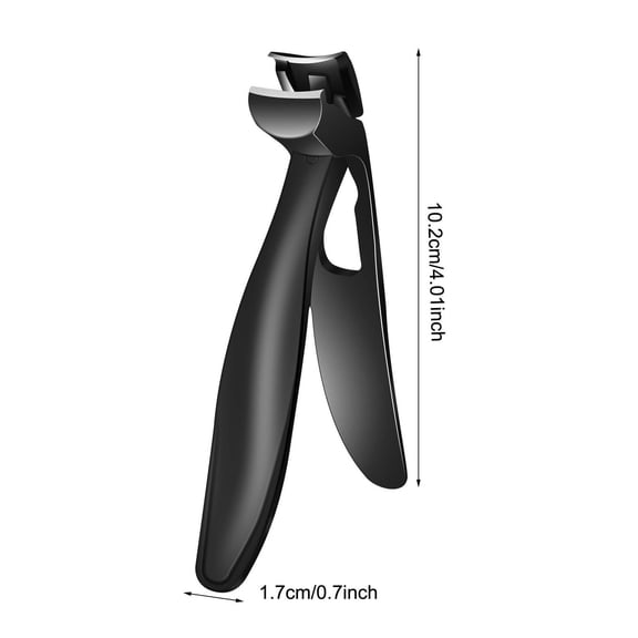 Toenail Clippers for Seniors Thick Toenails, Upgrade Angled Head Large Toe Nail Clippers for Men with Wide Jaw Opening, Sharp Heavy Duty Fingernail Clipper Cutter with Catcher Long Handle -Black