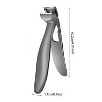 Toenail Clippers for Seniors Thick Toenails, Upgrade Angled Head Large Toe Nail Clippers for Men with Wide Jaw Opening, Sharp Heavy Duty Fingernail Clipper Cutter with Catcher Long Handle -Gray
