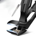 thumbnail image 1 of Toenail Clippers for Thick Nails - Angled Head Heavy Duty Toe Nail Cutter for Men and Women with Wide Jaw Opening, Long Handle, Catcher - Stainless Steel Fingernail Clippers, 1 of 7