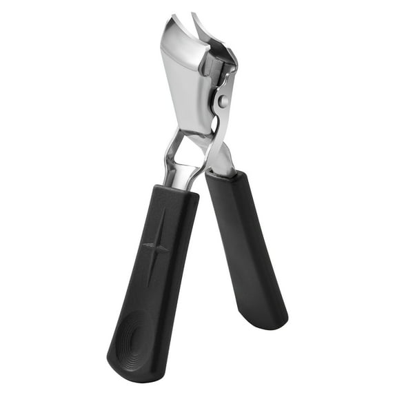 Toenail Clippers for Thick Nails for Seniors, Ingrown Nail Clippers for Men Angled Head, Toe Nail Clippers Long Handled Wide Jaw Opening with Catcher, Fingernail Clipper Sharp Curved Blade