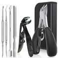 thumbnail image 1 of Toenail Clippers for Thick Toenails, Heavy Duty Toe Nail Clippers for Seniors Ingrown Toenail, Angled Head Nail Clippers Men & Women, Professional Nail Cutter Podiatrist Toenail Clippers Kit-6 Pcs, 1 of 10