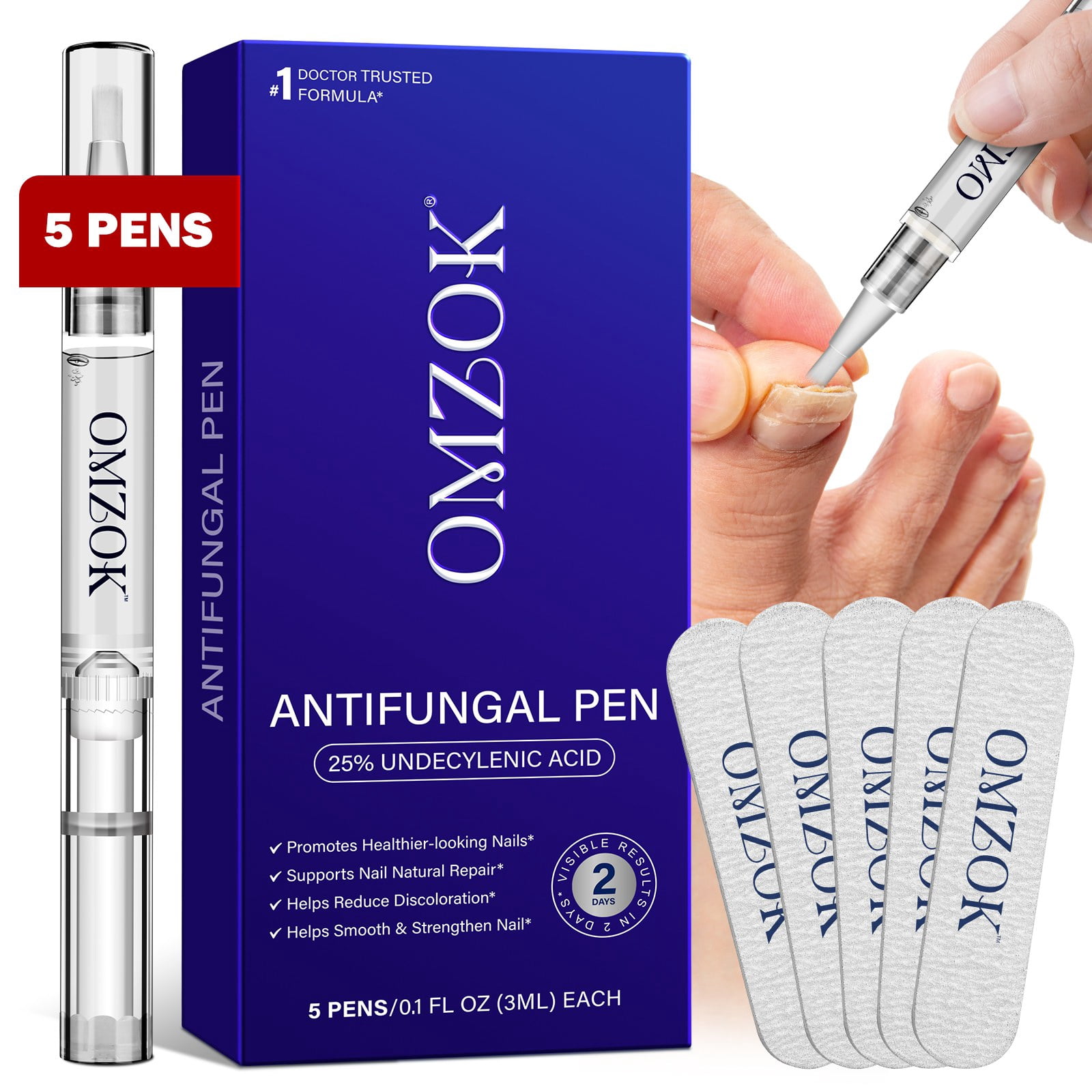 Toenail Fungus Pen with Tea Tree Oil & Jojoba Oil & Aloe - Nail Repair ...