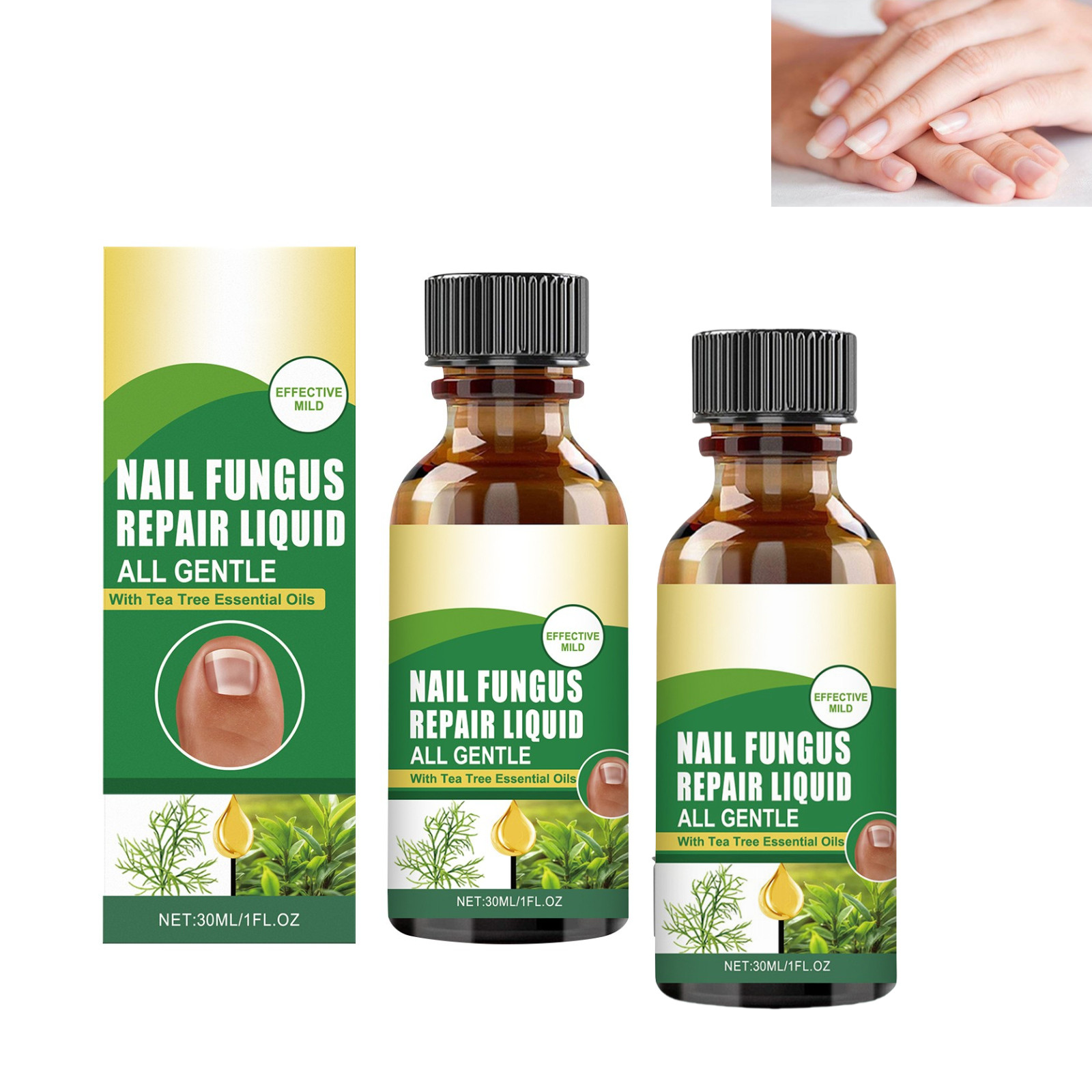 Toenail Fungus Treatment Extra Strength, Nature & Effective Nail Fungus Treatments for Fingernails & Toenail - 30ML*2PC