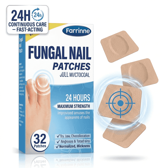 Toenail Fungus Treatment Extra Strength, Upgraded 8-Hour Deep Adhesion for Discolored Thick Nails Overnight Renewal, 32 Count