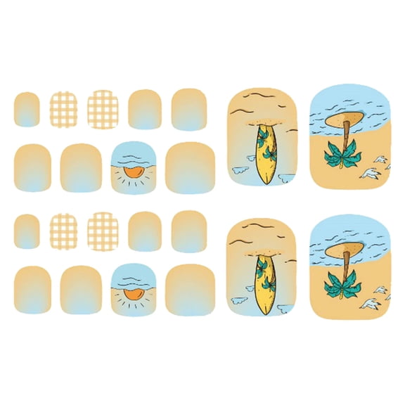 Toenail Polishing Strips, Self-Adhesive Toe Nail Stickers, Long-Lasting Colorful Nail Appliques for Women and Girls, Easy to Apply and Scratch-Resistant DIY Pedicure Accessories