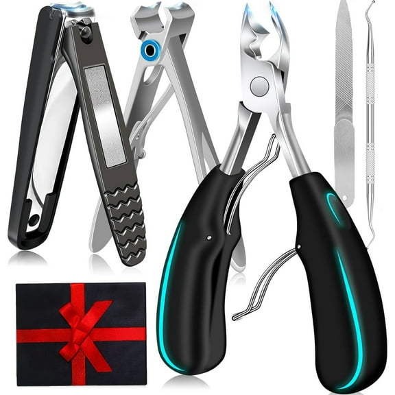 Toenail TIFOR for Seniors Thick Toenails Nails, Large Toe Nail TIFOR with Wide Jaw Opening, No Splash Nail TIFOR with Catcher, Heavy Duty Professional Nail Cutter Trimmer for Men & Women