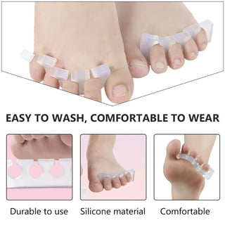 Royalkart Gel Yoga Toe Separator | Instant Therapeutic Relief For Feet.  Fight Bunions, Hammer Toes & More (Silicone,Small) (Pair Of 2)