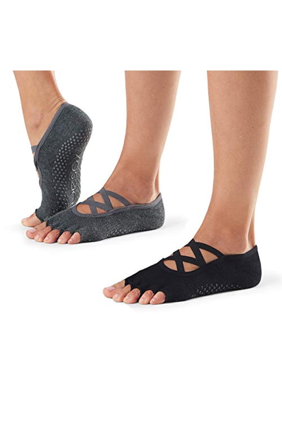 Women Elle Full Toe Grip Socks Non-Slip Pilates Yoga Barre Socks