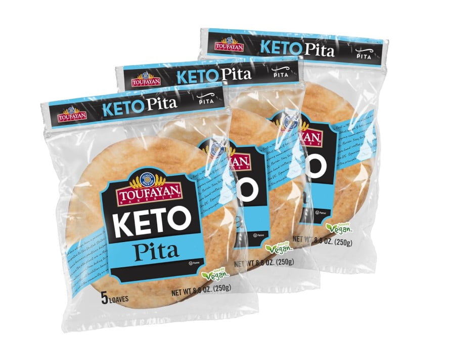 TofAyn KETO Pita Bread | High Fiber and Protein, Low Carb, No Sugar (3 Pack)