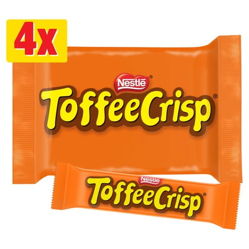 Toffee Crisp Biscuit Bars Multipack 4 x 38g, British Import (Pack of 3)