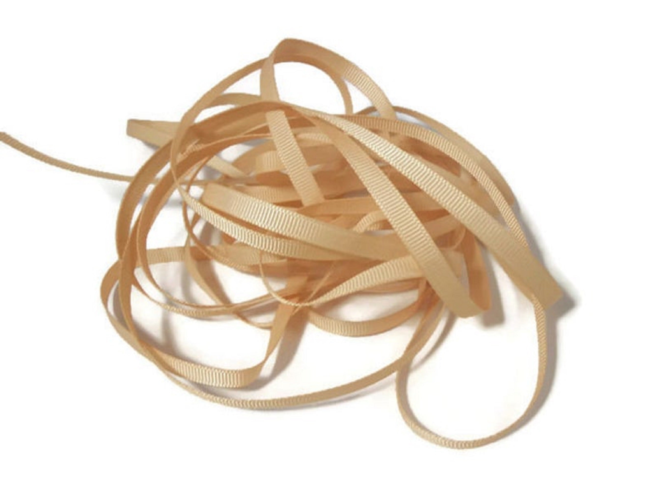 Toffee / Dark Beige Grosgrain Ribbon - 1/4 Inch Wide - 50 Yard Spool ...