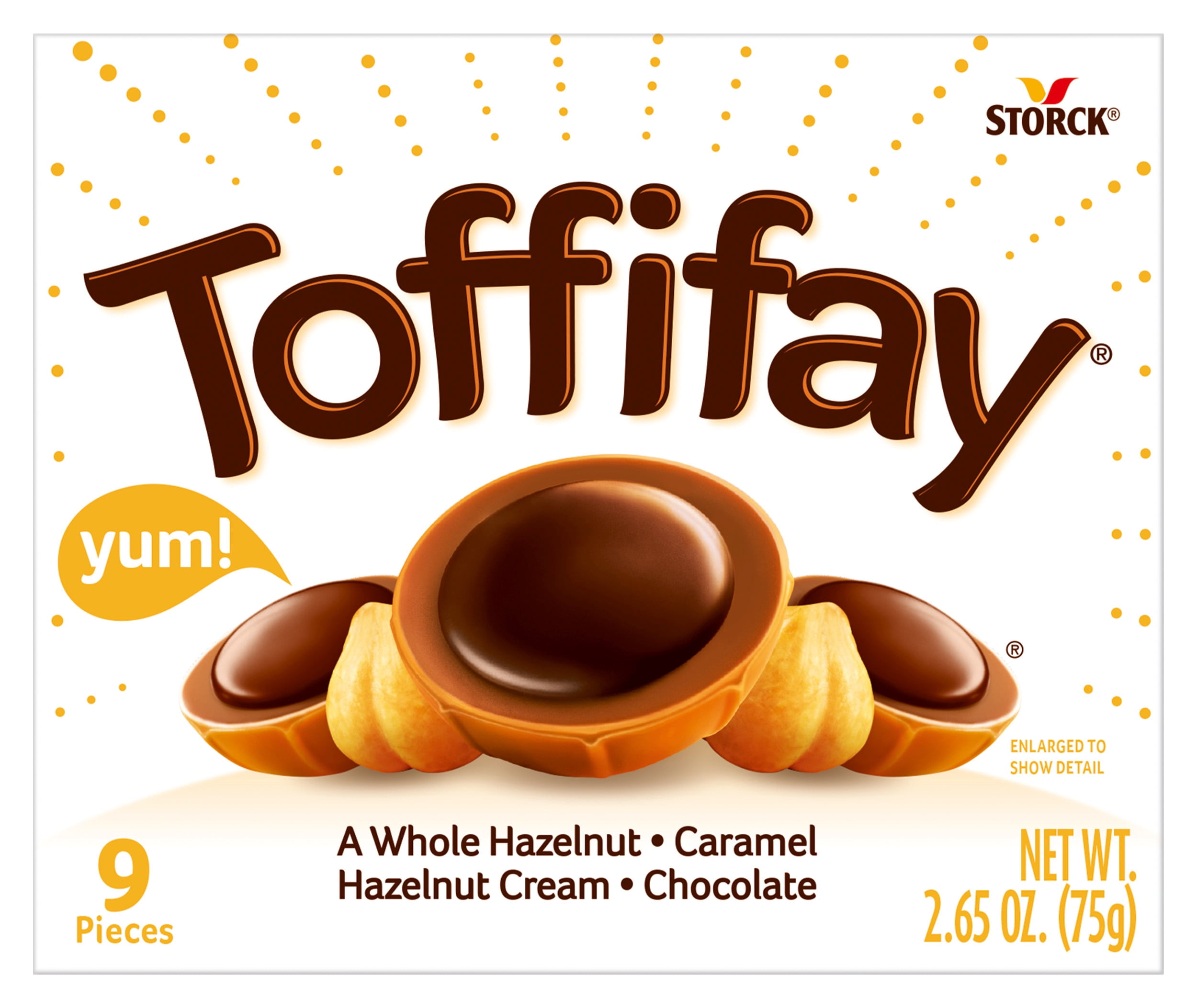 Toffifay Hazelnut Caramel Chocolate Candy Movie Theater Box, 9 Pieces