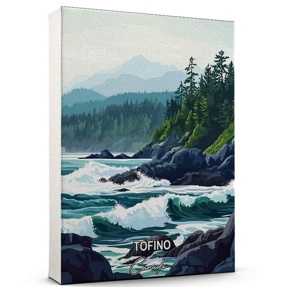 Tofino Travel Canvas Wall Art Canada Canvas A Scenic Artwork That Evokes Calmness, Wanderlust, and Connection with the World