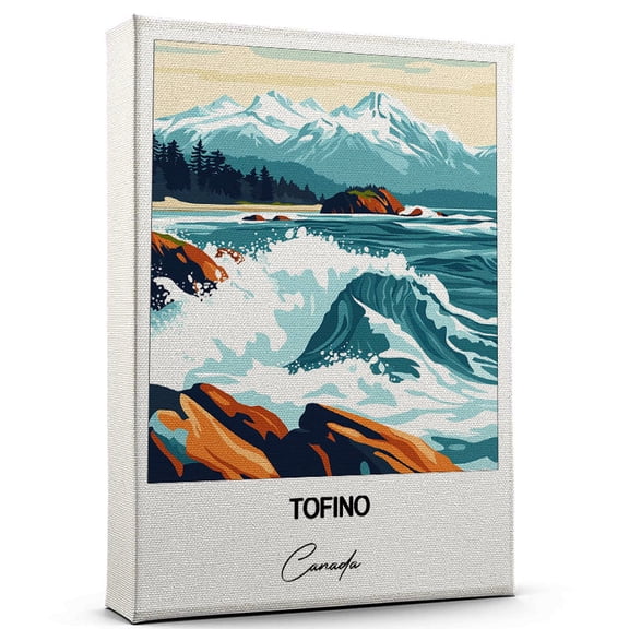 Tofino Travel Poster Canvas  Canada Canvas  Unique Gift Idea for Home, Office, or Living Space