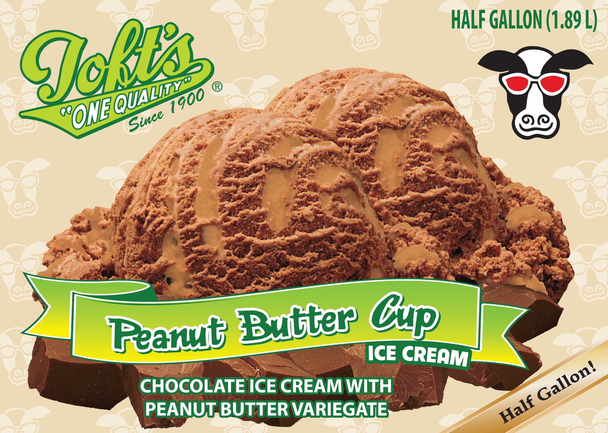 Toft's Peanut Butter Cup Ice Cream 64oz