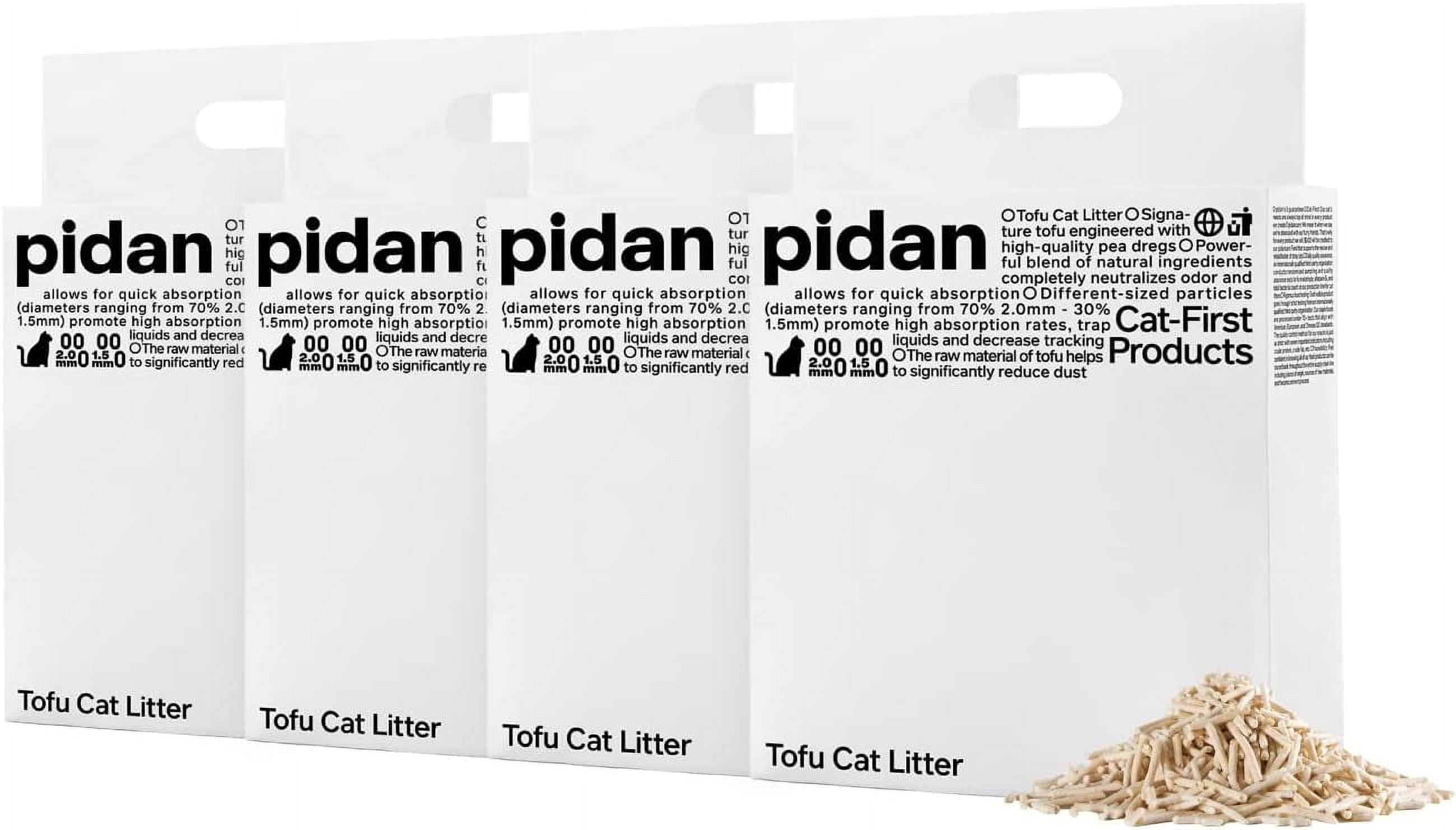 Tofu Cat Litter Clumping,Flushable, Absorbent and Fast Drying, 100% Natural Ingredients Litter,Solubility in Water,Really Dust-Free,Less Scattering (5.3lb4bags)