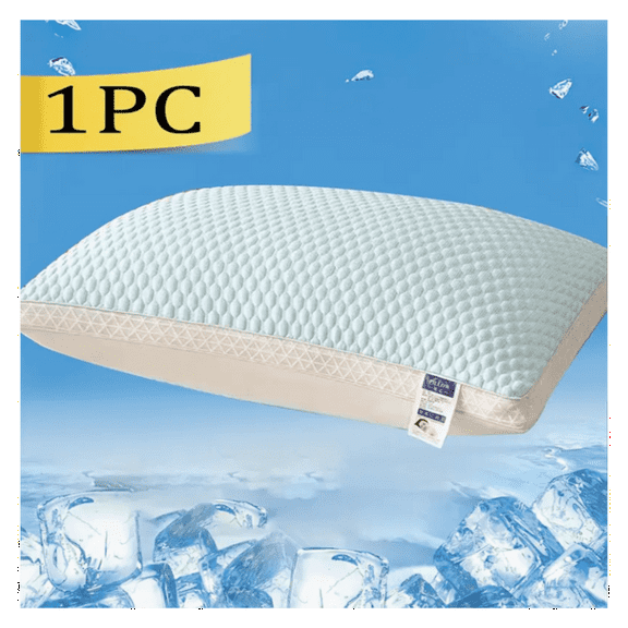 Tofu Pillow Cooling Breathable - Memory Foam Bed Pillow for Sleeping, Cervical Support, Adjustable Loft, Washable Cover, Queen Size 2 Pack