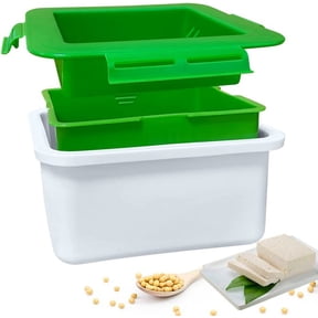 Tofu-Press-Press-Maker-Easy-Cleanup-Strainer-Water-Collecting-Tray-Tofu-Presser-Easily-Remove-food-Better-Texture-Flavor-Green
