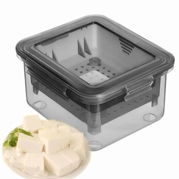 Tofu Press Presser Safe Mould Built-in Water Removal Drainer Gadget Soybean Curd Presser Kitche 3-Layer Tofu Press Making Mold