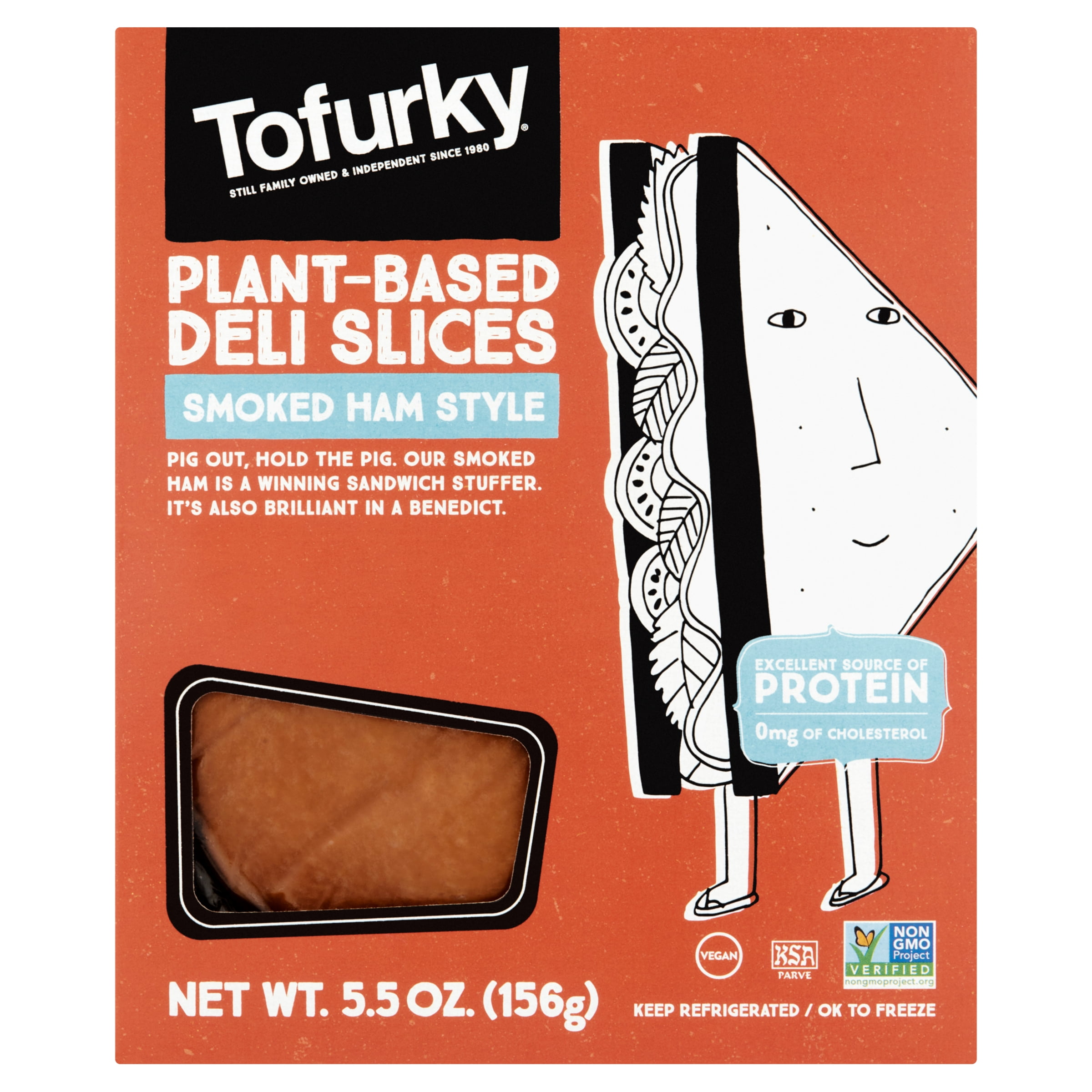 Tofurky Refrigerated Vegan PlantBased Smoked Ham Style Deli Slices, 5.