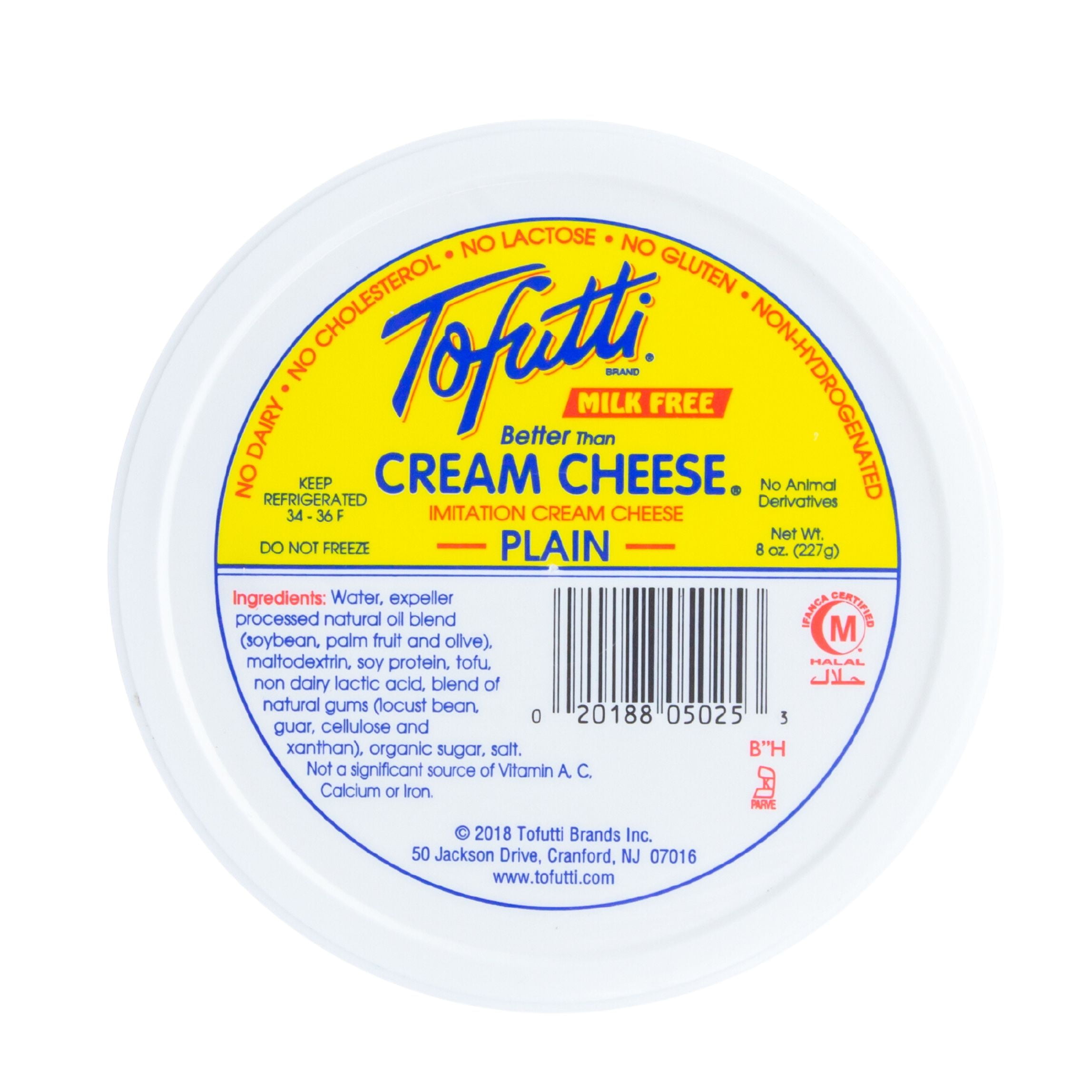 Tofutti Cream Cheese, Plain Cream Cheese, 8 oz