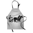 thumbnail image 1 of Toga Party Apron Mythological Chariot Gladiator with Horse Traditional Greek Culture Image, Unisex Kitchen Bib Apron with Adjustable Neck for Cooking Baking Gardening, Dimgrey Black, by Ambesonne, 1 of 3