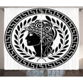 thumbnail image 1 of Ambesonne Retro Curtains 2 Panel Set, Roman Muse Portrait, 108" x 84", Black White, 1 of 3