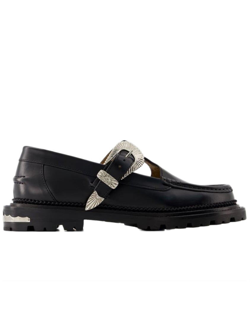 Toga Virilis Aj1290 Loafers -Leather - Black Black (Men's Toga Virilis Aj1290 Loafers -Leather - Black Black (Men's