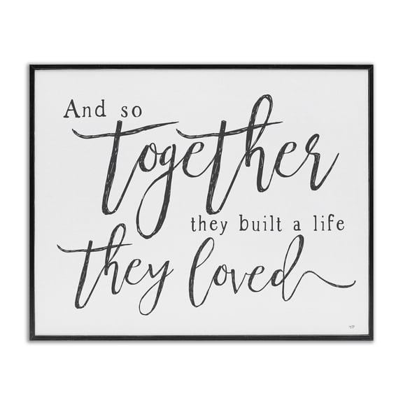 Stupell Industries Together A Life They Loved Black Framed Giclee Art, design by Lux + Me Designs