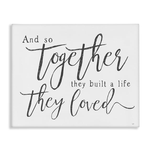 Stupell Industries Together A Life They Loved Canvas Wall Art, design by Lux + Me Designs