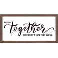 thumbnail image 1 of And So Together They Built a Life They Loved Art Sign Solid Wood Bedroom Sign with Arylic Layer 13x7 Inch Large Hangable Wooden Frame for Home Room Decor, 1 of 7