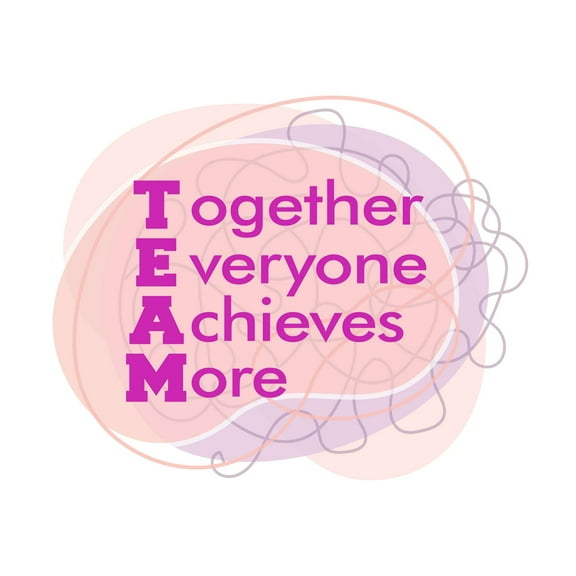 Together Everyone Achieves More Inspirational Team Quote Vinyl Wall Sticker Wall Art Sticker Designs Vinyl Stickers For Home House Walls Rooms Windows Bedroom Decoration Size (20x20 inch)