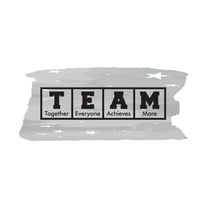 Together Everyone Achieves More Team Work Inspirational Quote Office Wall Decal Wall Art Sticker Designs Vinyl Stickers For Home House Walls Rooms Windows Bedroom Decoration Size (20x20 inch)