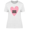 thumbnail image 1 of Together Forever Text Pink Heart T-Shirt Women -Image by Shutterstock, Female x-Large, 1 of 2
