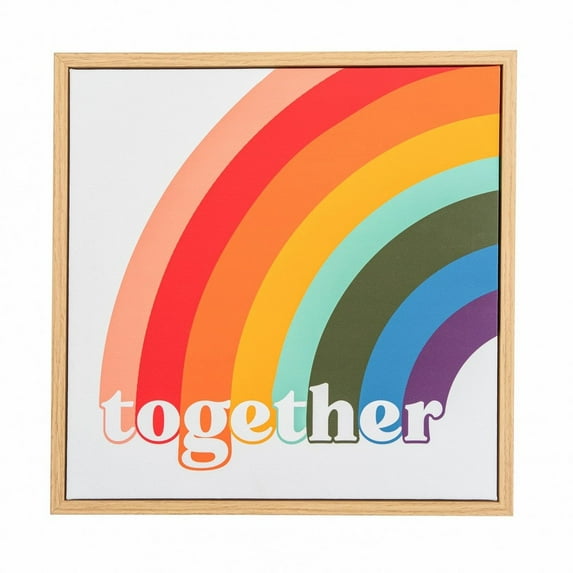 'Together' Framed Canvas Desk Art
