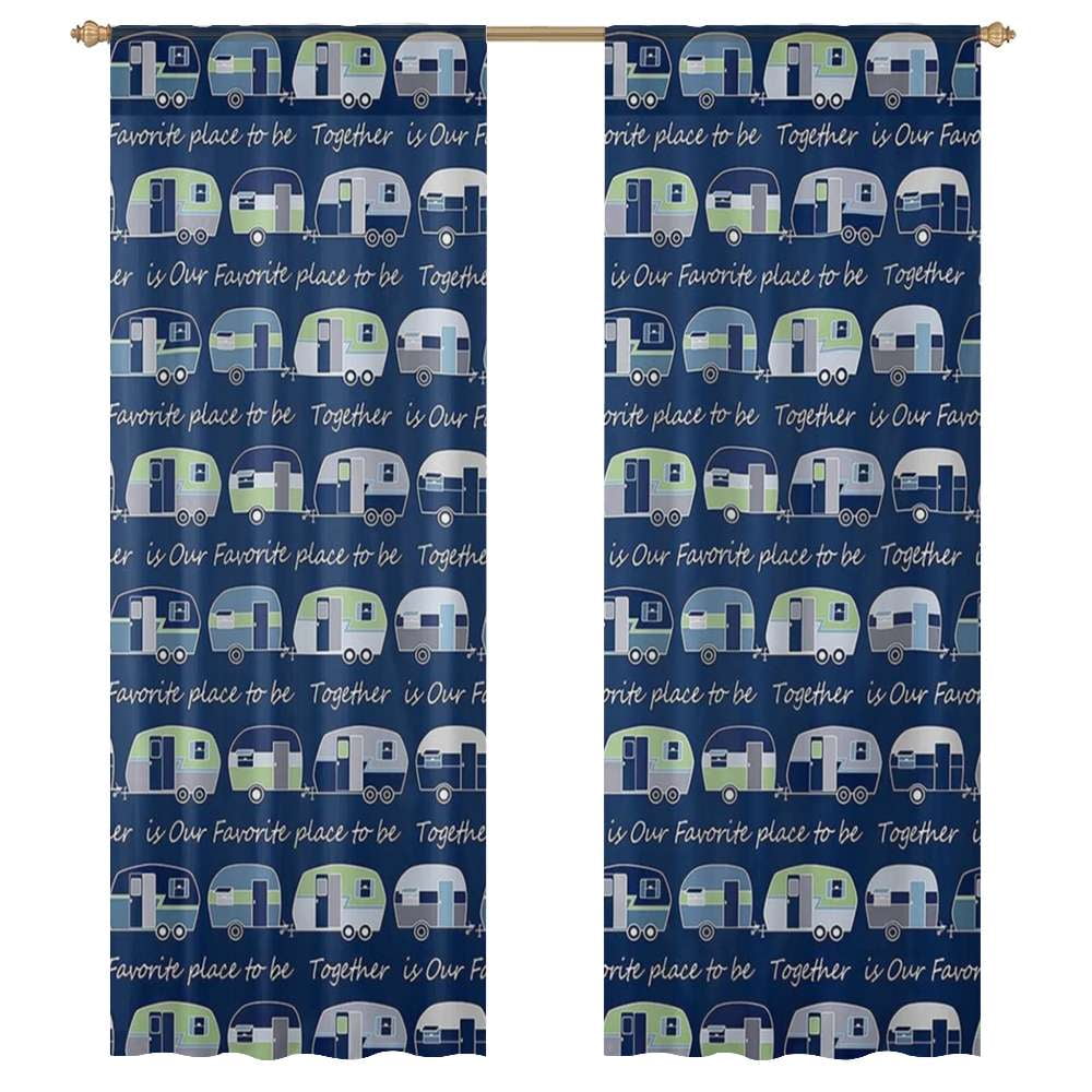 Together Is Our Favorite Place To Be Camper Sheer Voile Curtain Window — free download