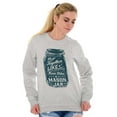 thumbnail image 1 of Together Like Moonshine and Mason Jar Women Crewneck Sweatshirt Brisco Brands L, 1 of 6