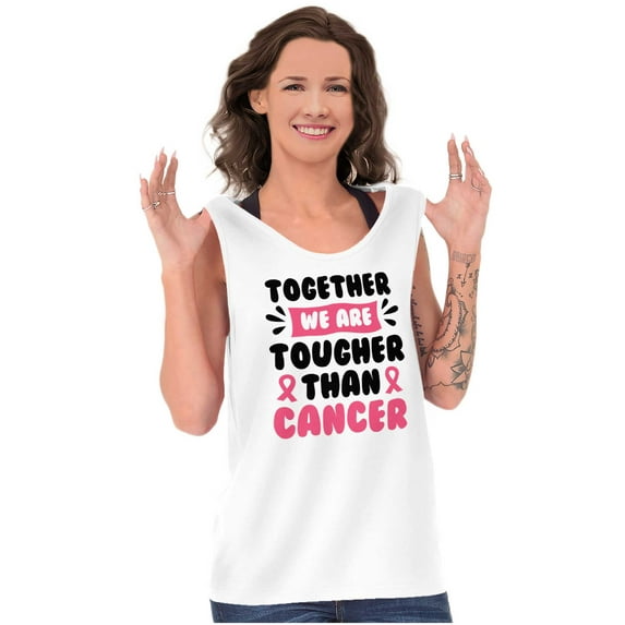 Together Tougher Than Breast Cancer Tank Top Tee Shirt Women Brisco Brands S