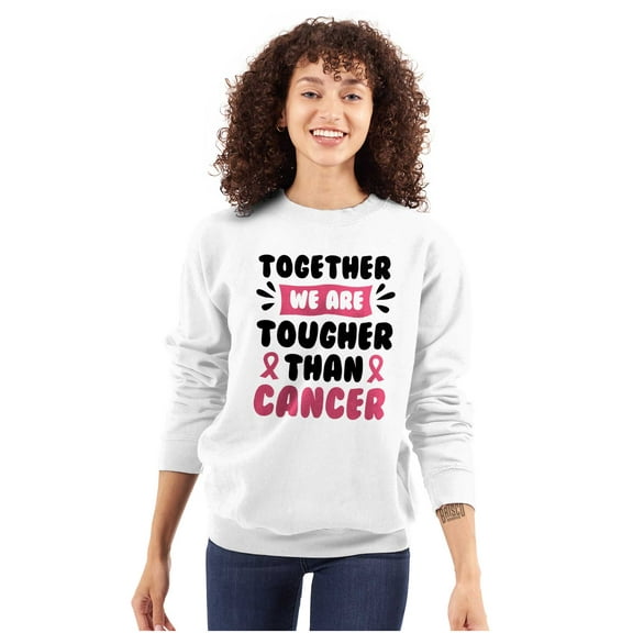 Together Tougher Than Breast Cancer Women Crewneck Sweatshirt Brisco Brands S