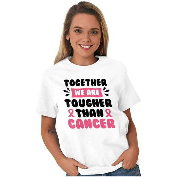 Together Tougher Than Breast Cancer Women's Graphic T Shirt Tees Brisco Brands X