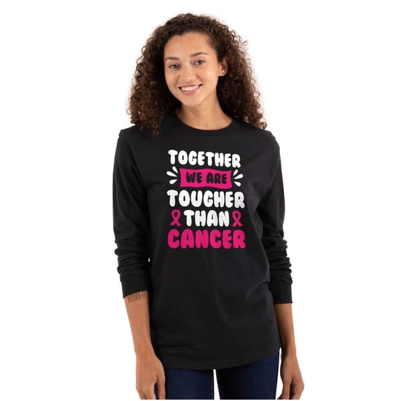 Together Tougher Than Breast Cancer Women's Long Sleeve T Shirt Brisco Brands S
