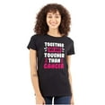 thumbnail image 1 of Together Tougher Than Breast Cancer Womens Slim Fit Graphic Tee Brisco Brands L, 1 of 5