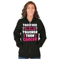 thumbnail image 1 of Together Tougher Than Breast Cancer Zip Hoodie Sweatshirt Women Brisco Brands S, 1 of 6