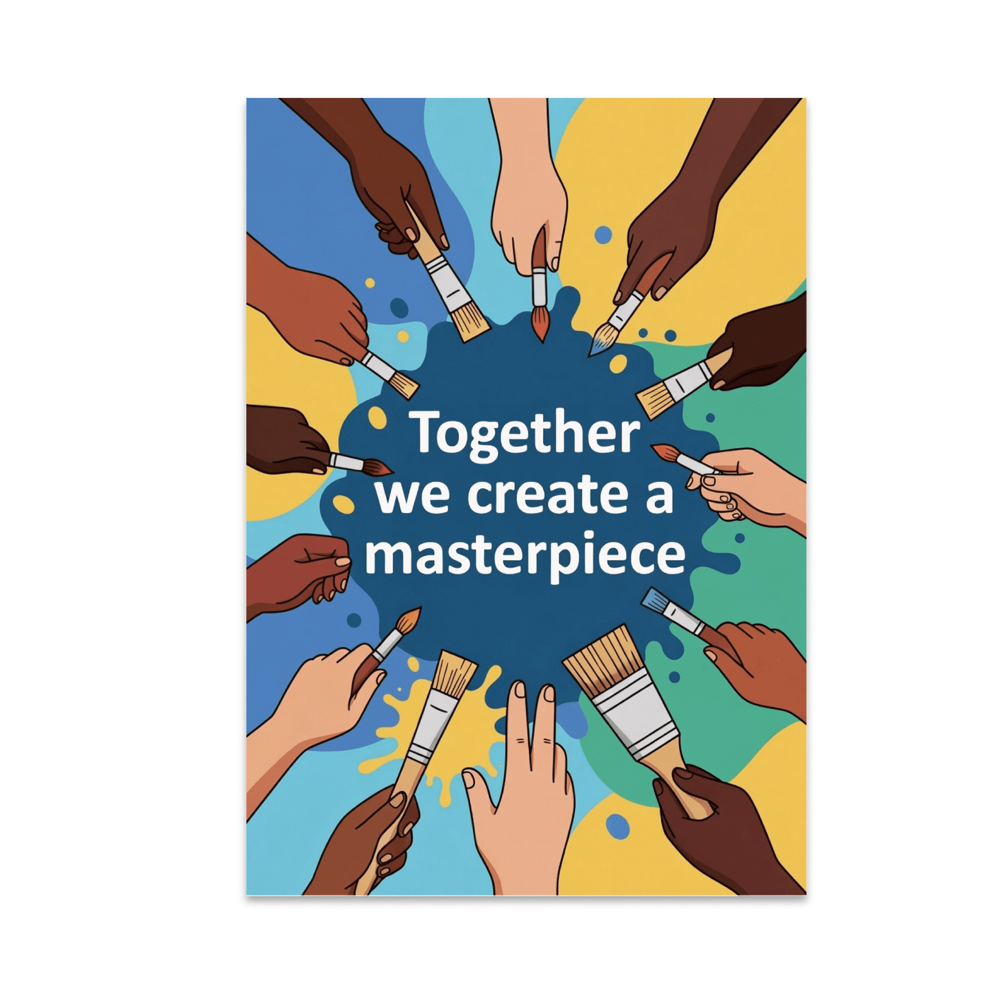 Together We Create a Masterpiece - Art Enthusiast - 13x19 Poster Print ...