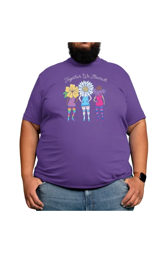 Together We Flourish LGBTQ Pride Ally Design Trans, Bisexual, Rainbow Colors Tamara Lance