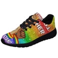 thumbnail image 1 of Together We Stand LGBT Shoes Sneakers for Women Men Black Size 6, 1 of 7